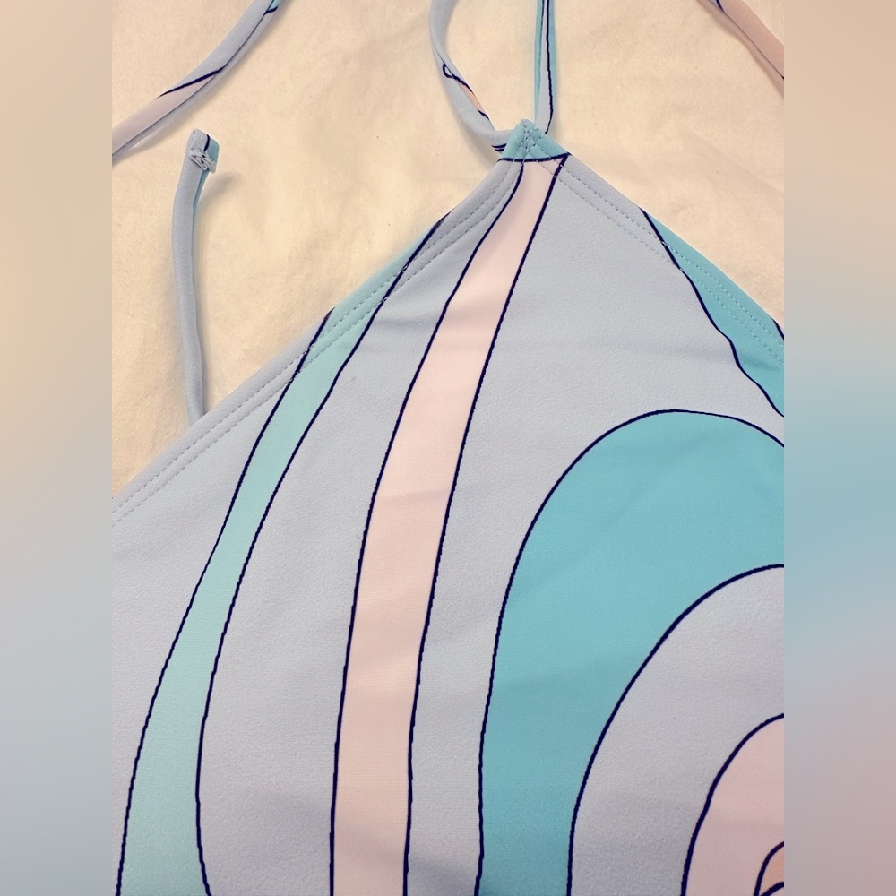 Pucci Blue Swirl One Piece Swimsuit - Picture 6 of 10